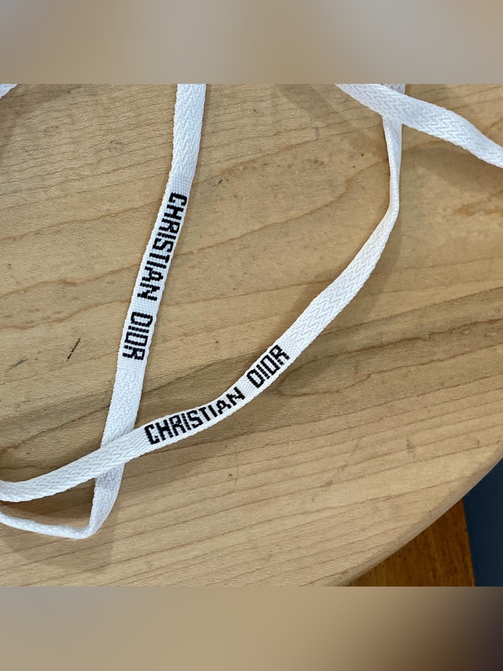 Dior White Logo Shoelaces Spare Replacement Pair with Branded Dust Bag - Picture 3 of 7